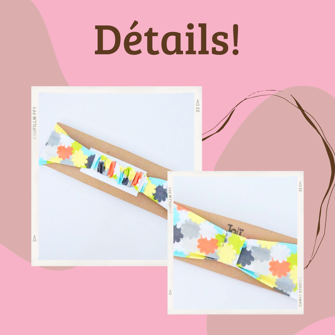 Bandeau pour cheveux au design fleurie, style boucle - Adulte