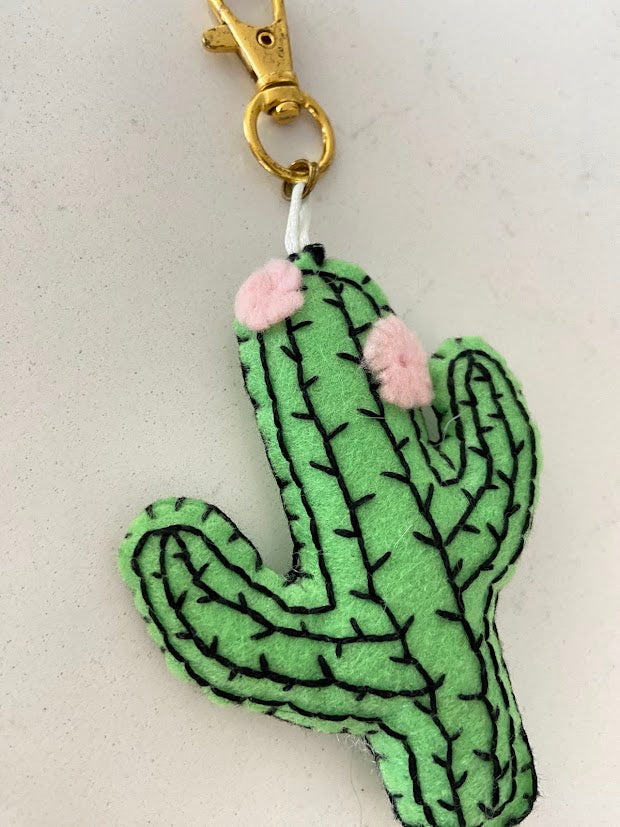 Porte - clé cactus en felt