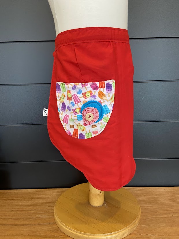Tablier de taille pour enfant réversible \ Design de petits pop sicles de couleur