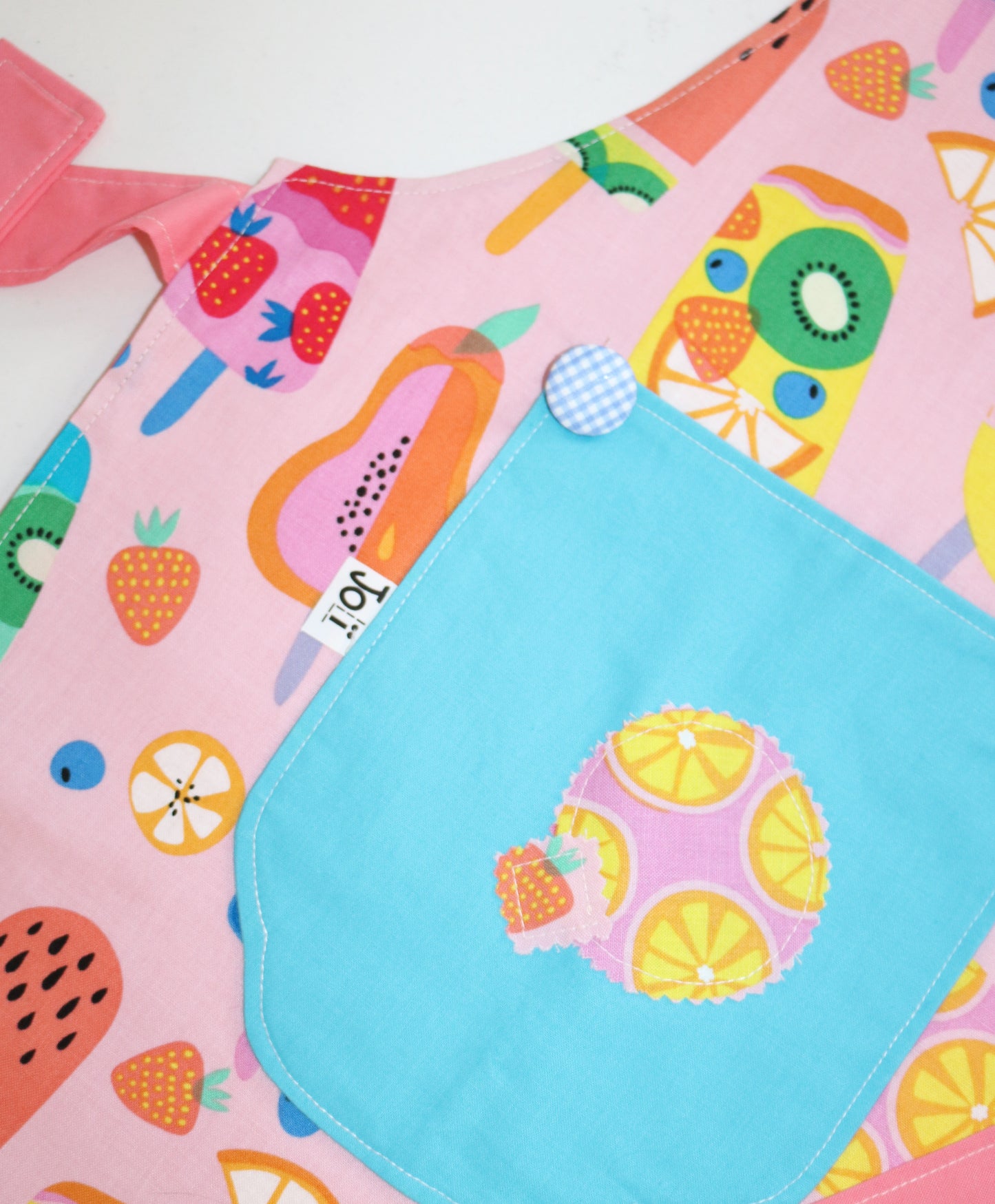 Tablier de cuisine pour enfant, design popsicle fruité