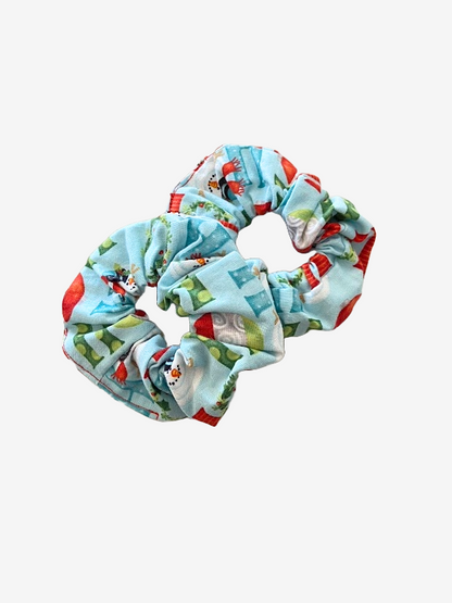 Scrunchie de Noel turquoise HOHOHO