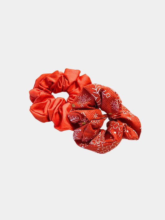 Duo scrunchie de noël rouge