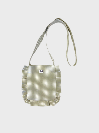 Sac bandoulière carotter vert et blanc / petit sac léger