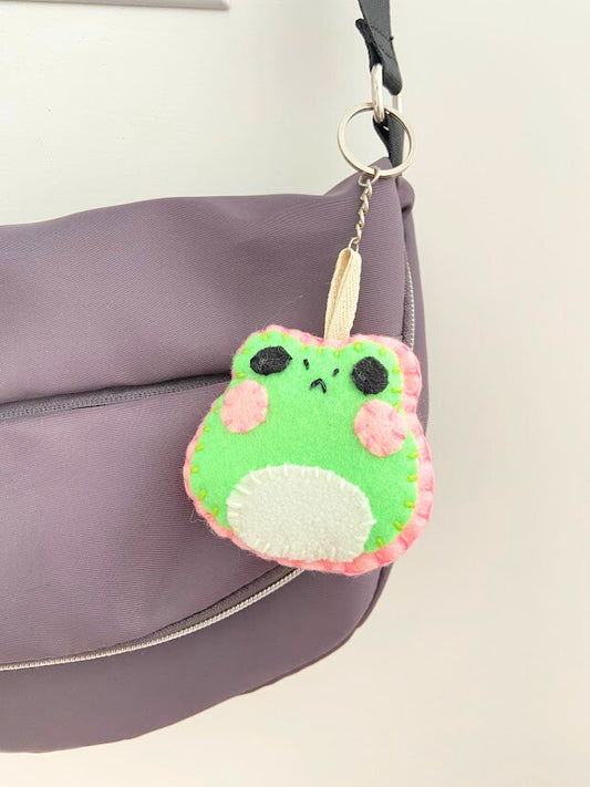 Porte-clé peluche grenouille mignon