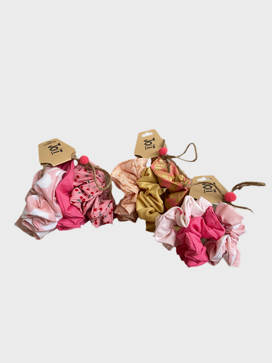 Paquet de 3 scrunchies roses