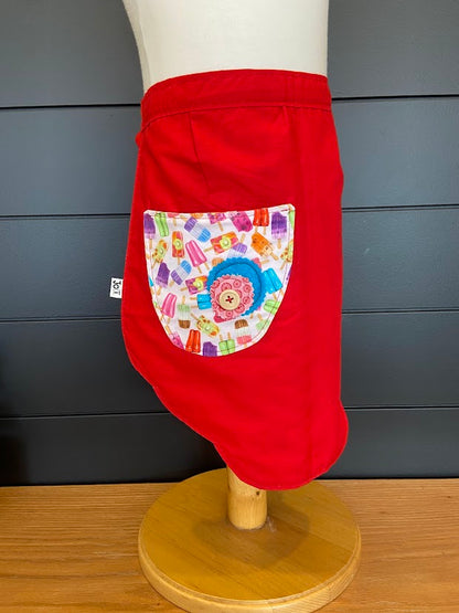 Tablier de taille pour enfant réversible \ Design de petits pop sicles de couleur