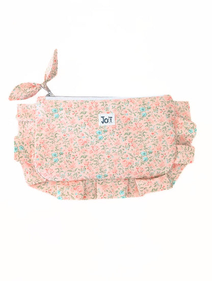 Pochette à maquillage rose à froufrou \ 3 designs rose