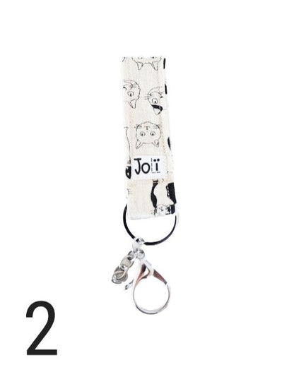 Porte-clé en tissus, taille petit, beige