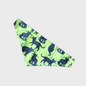 Foulard pour collier animalier, design d'Halloween chat noir sur font vert