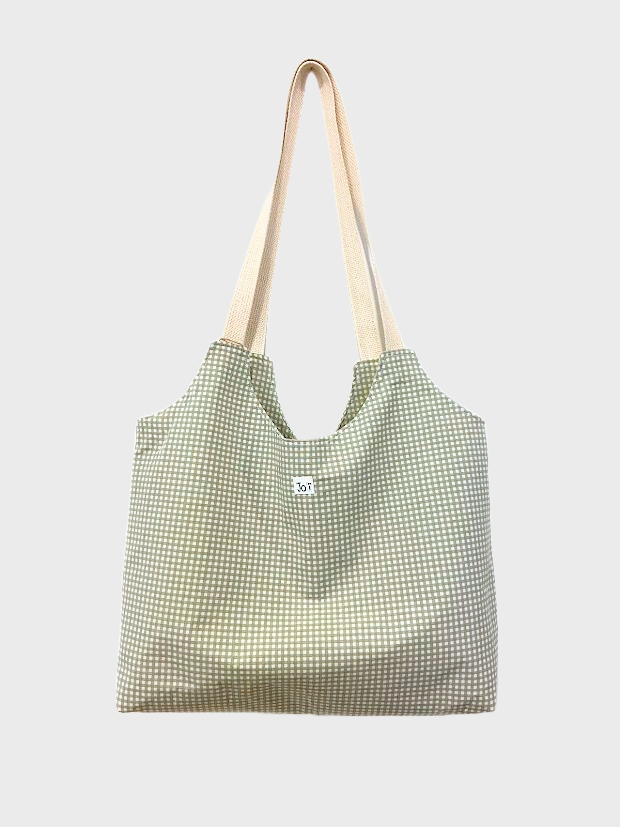 Sac tote carotter vert et blanc