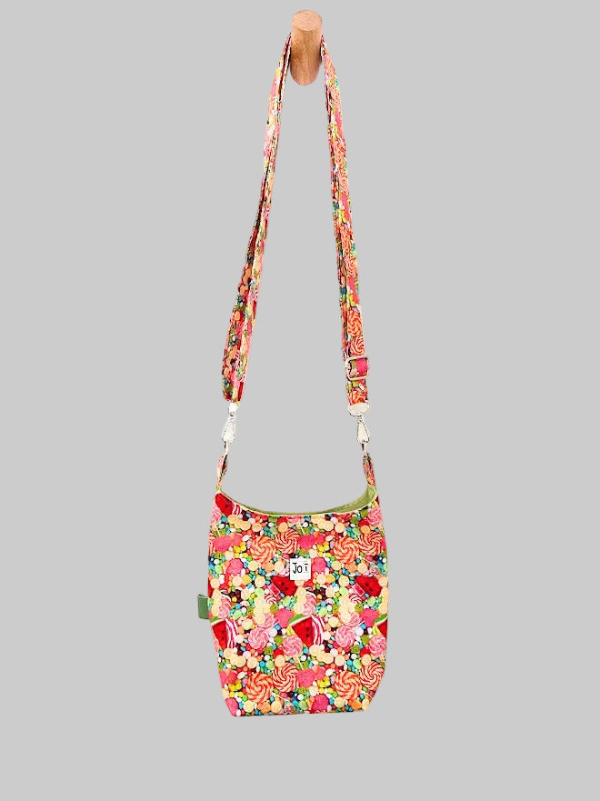 Sac à bandolière imprimeé de bonbon