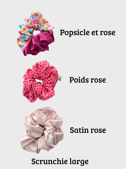 Scrunchie pour l'amour du rose