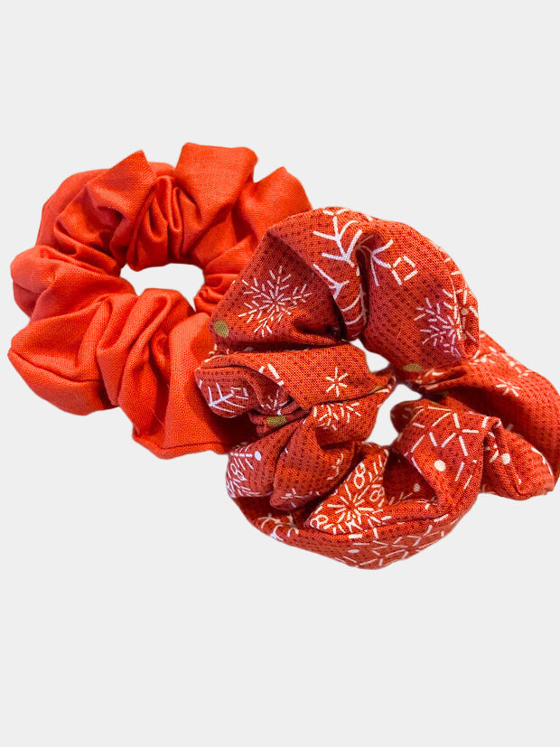 Duo scrunchie de noël rouge